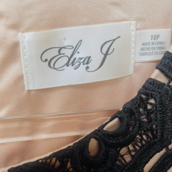 Eliza J Black Lace Shift Dress - Sleeveless Crew Neck Event - Size 10P - Petite - Picture 6 of 15